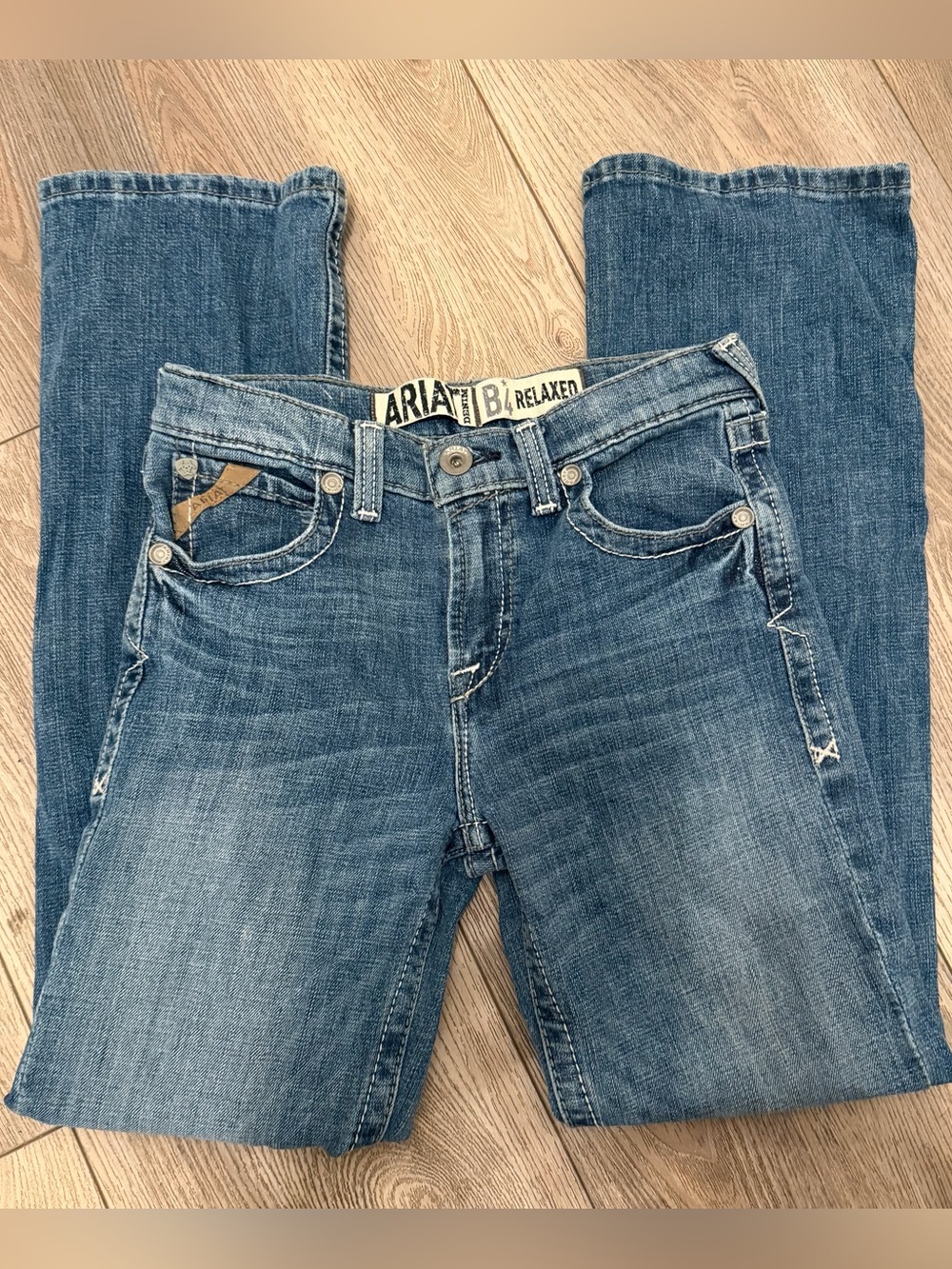 Ariat Girls Relaxed Fit Medium Blue Denim Jeans